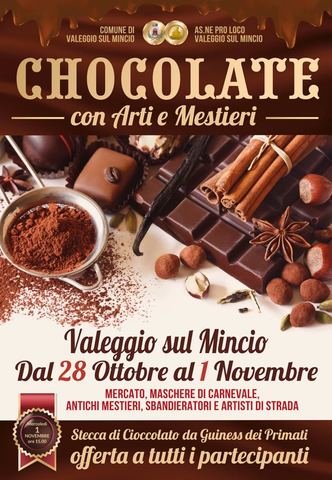 "Chocolate": mercato, maschere, antichi mestieri e altro il 28 e 29 ottobre