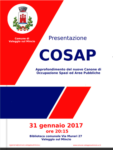L'Amministrazione spiegherà la nuova COSAP alle aziende il 31 gennaio